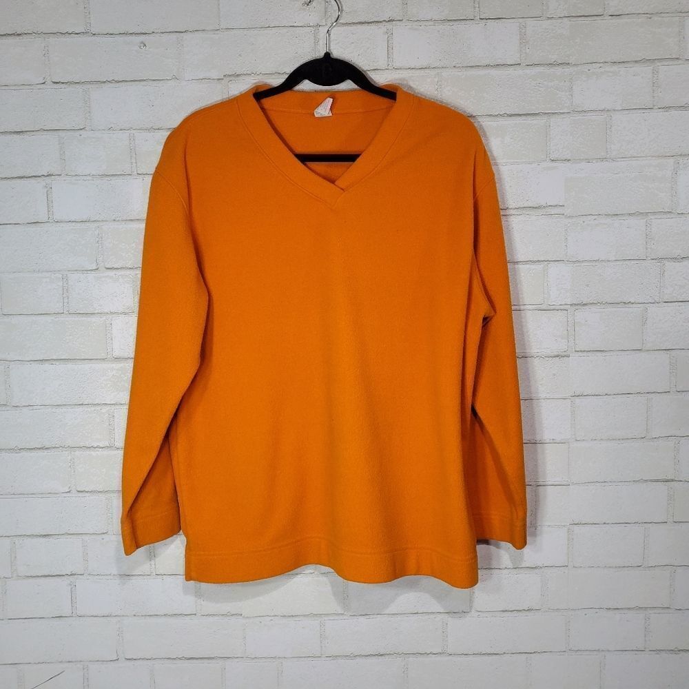 Lands End cozy orange sweatshirt